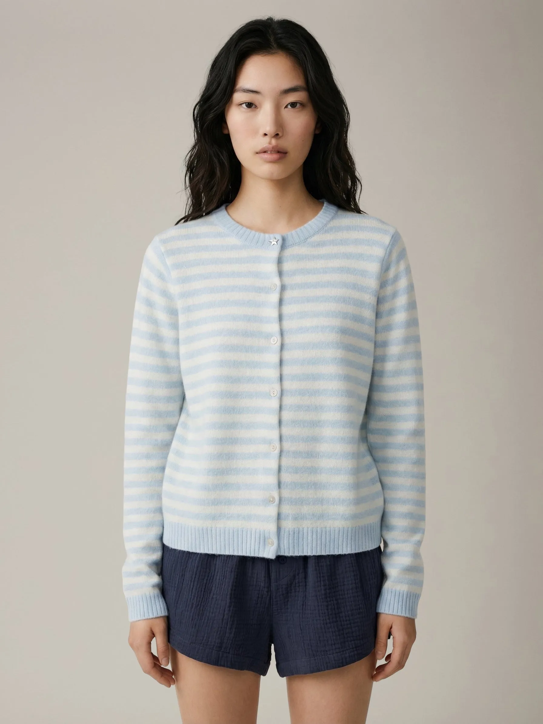 Stripe Crewneck Cardigan sold by Plenty product image thumbnail 2