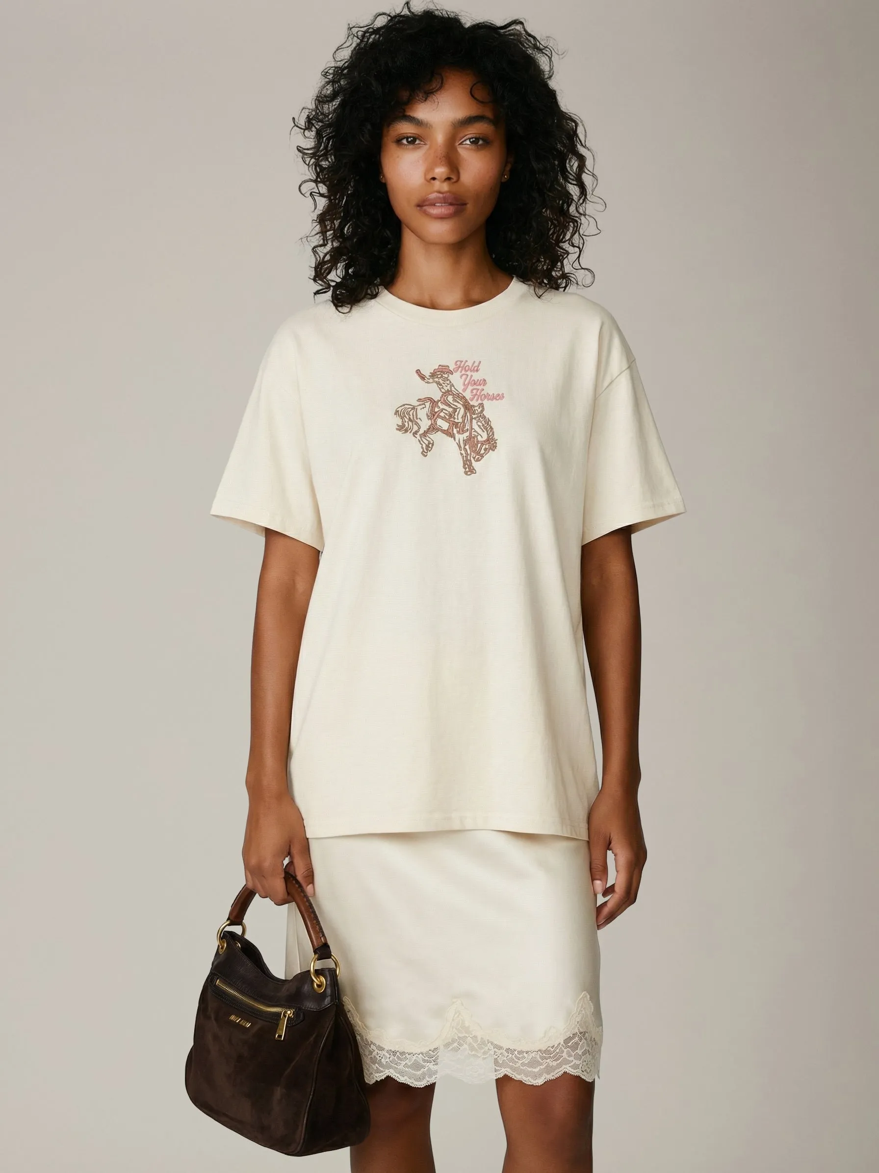 Hold Your Horses Embroidered T-Shirt sold by Plenty product image thumbnail 2