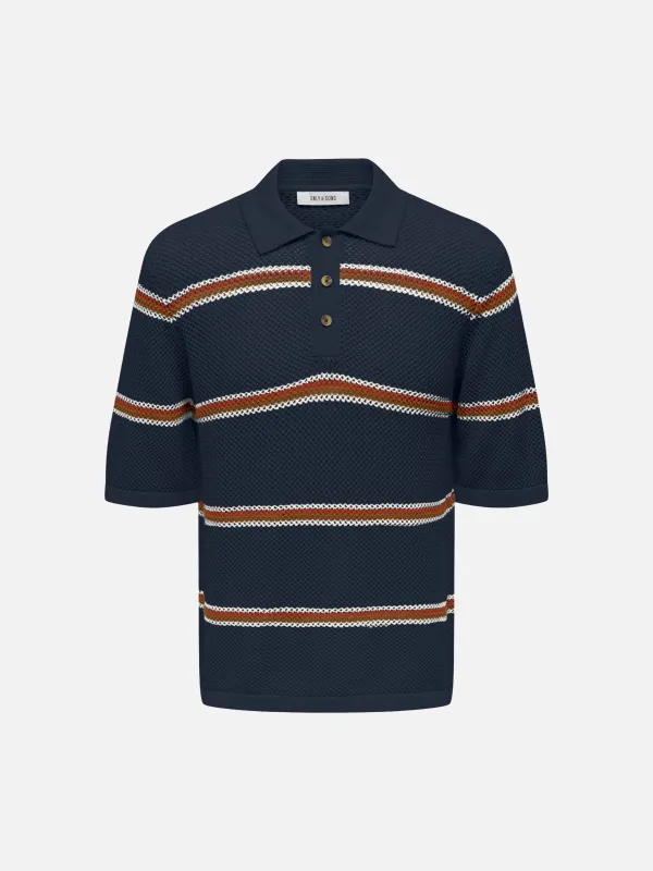 Sejr Stripe Knit Polo made by ONLY & SONS