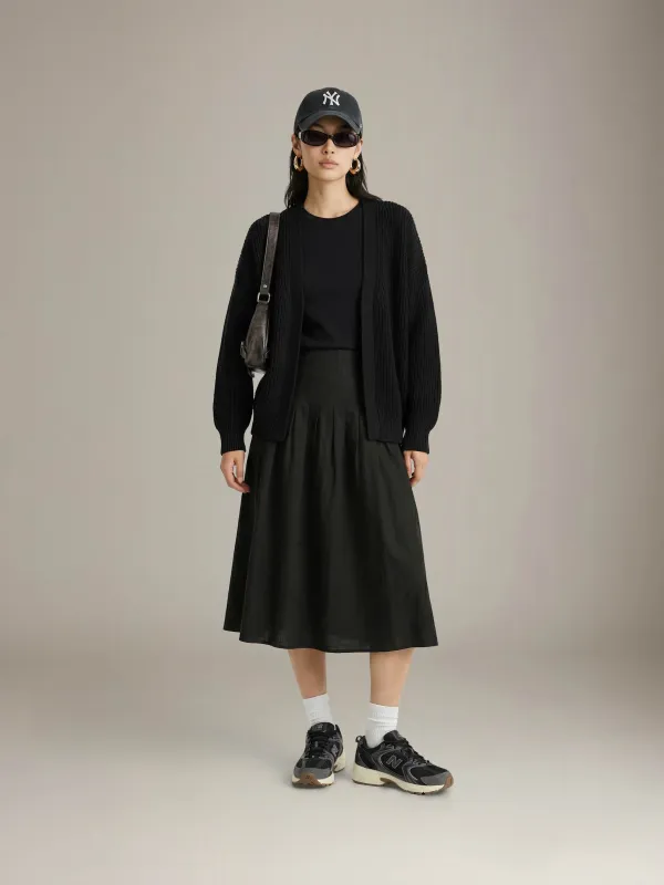 Balloon Sleeve Open Cardigan made by Plenty