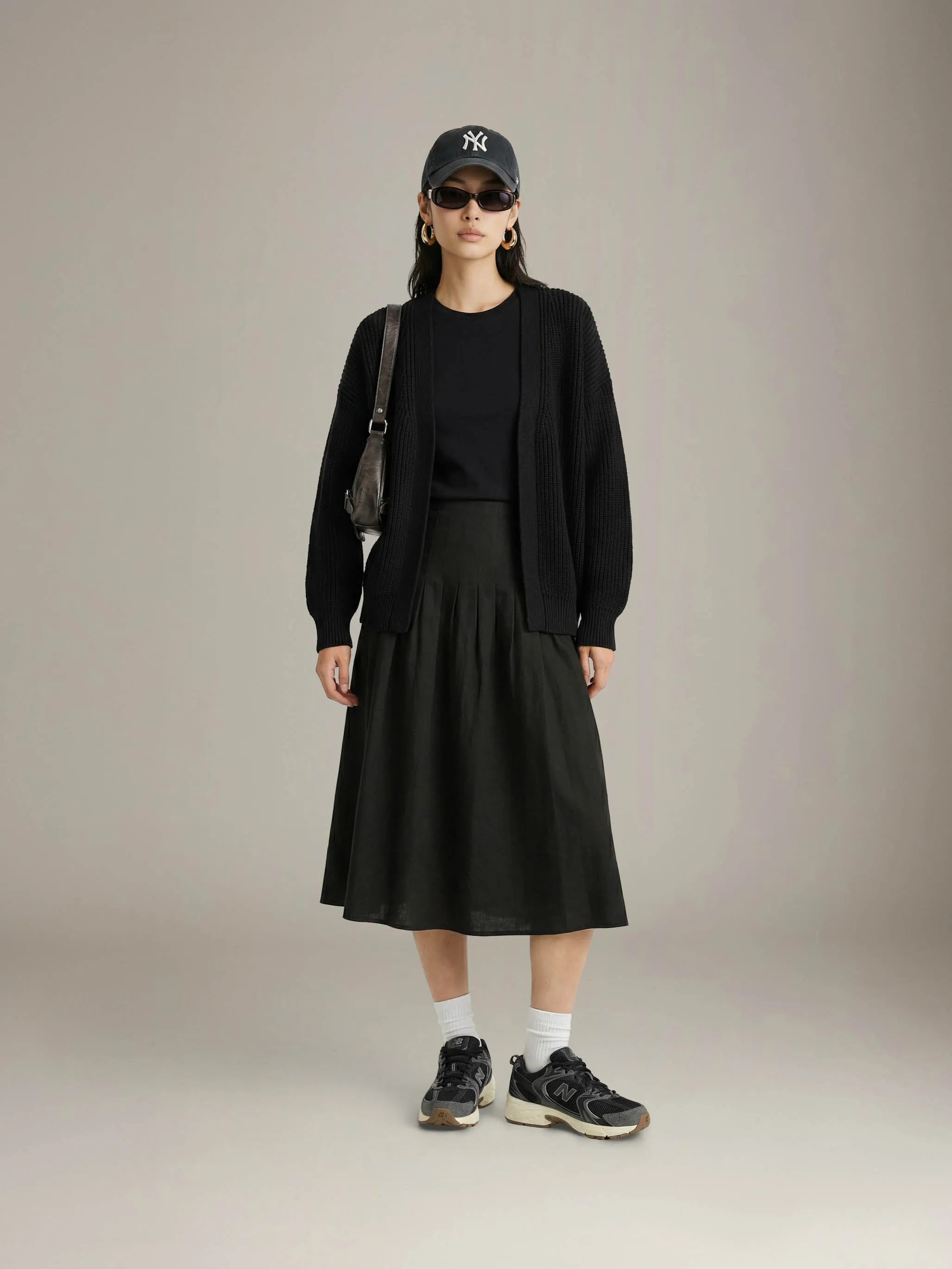 Balloon Sleeve Open Cardigan sold by Plenty