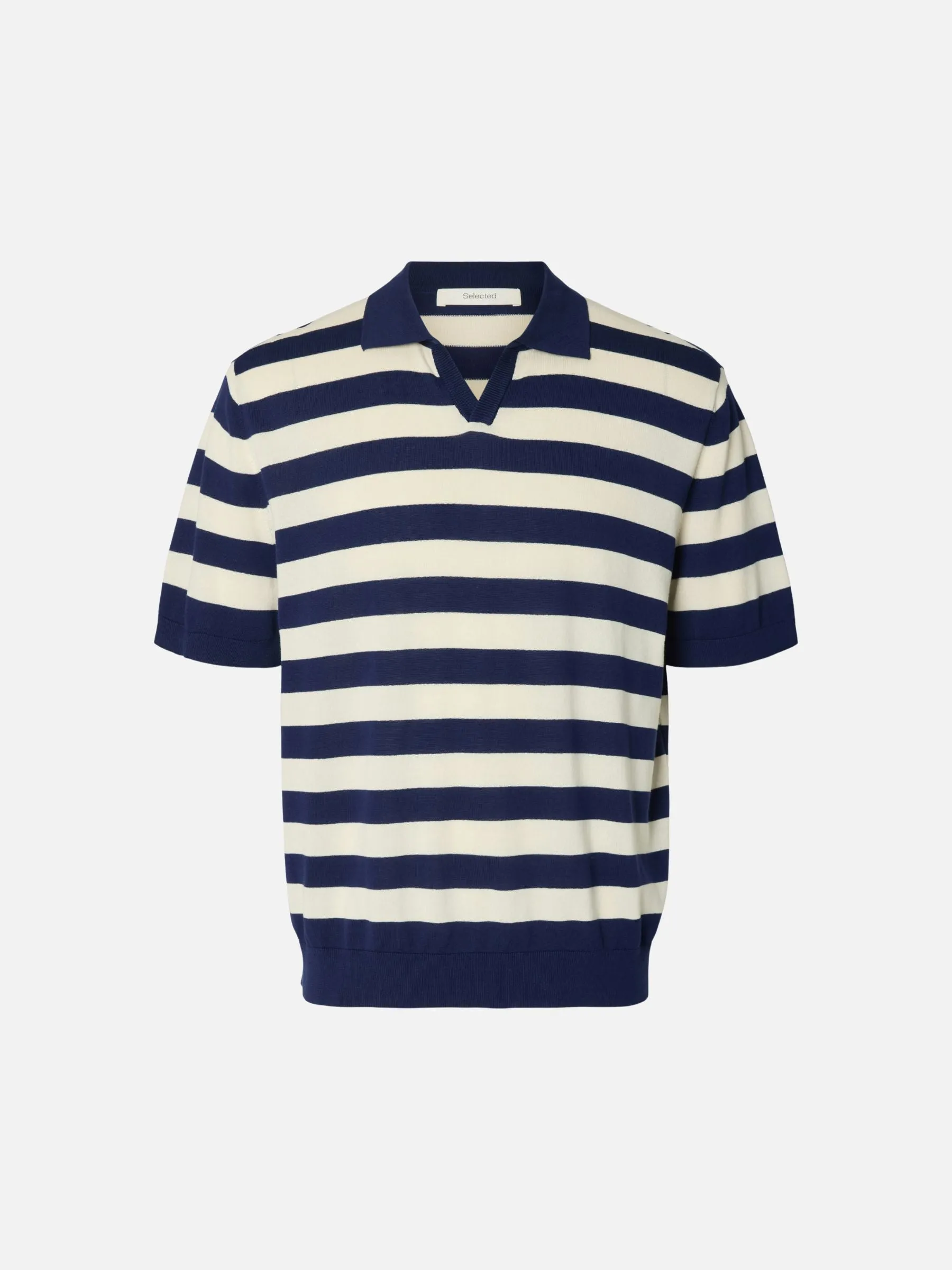 Torino Stripe Shortsleeve Polo Shirt sold by Plenty