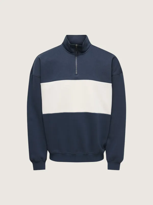 Ceres Oversized Half-Zip Sweatshirt made by ONLY & SONS