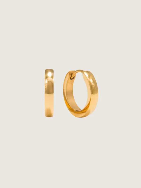 Maya 16mm Waterproof Hoop Earrings made by Plenty