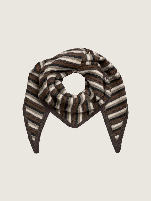 Ada Striped Triangle Scarf made by PIECES