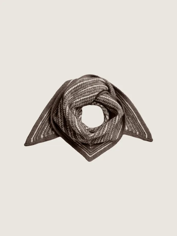 Amonna Jacquard Stripe Triangle Scarf made by PIECES