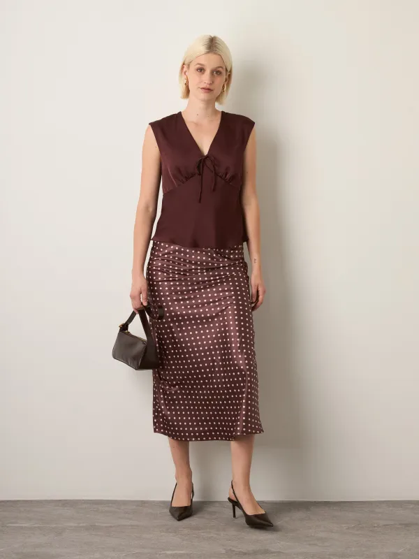 Polka Dot Midi Skirt made by Plenty