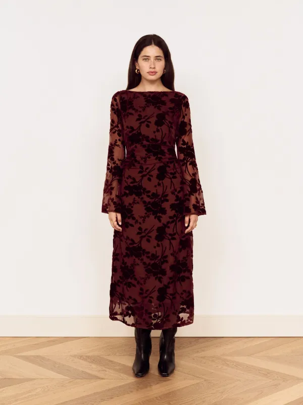 Anouk Velvet Midi Dress made by MINKPINK
