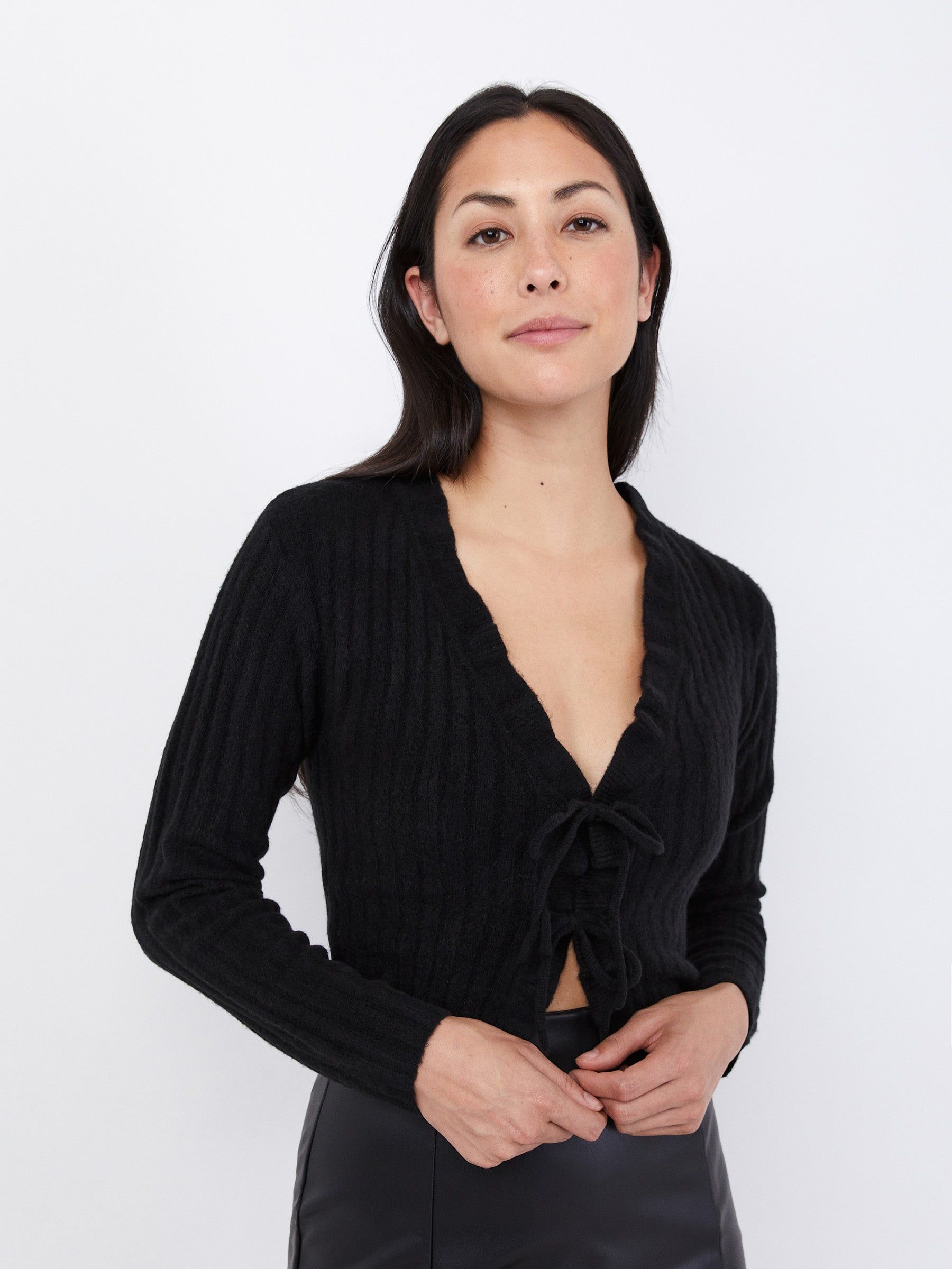 Vilina Ruffle Tie Cardigan sold by Plenty product image thumbnail 3