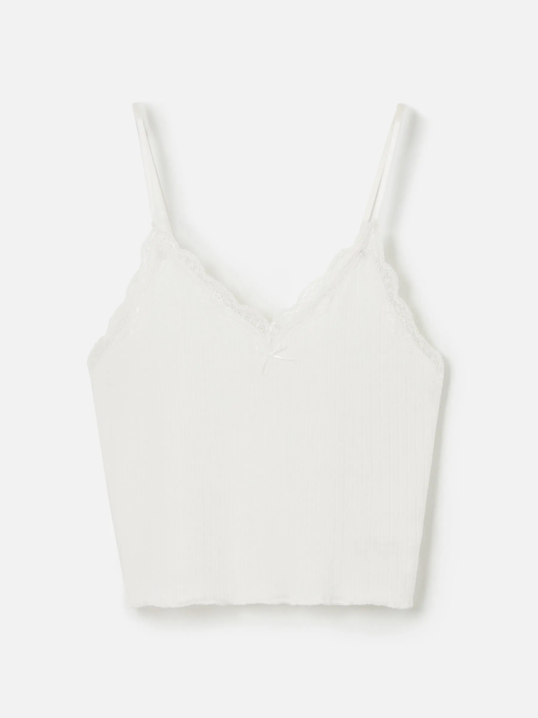 Pointelle Rib Briony Crop Lace Trim Cami sold by Plenty product image thumbnail 5