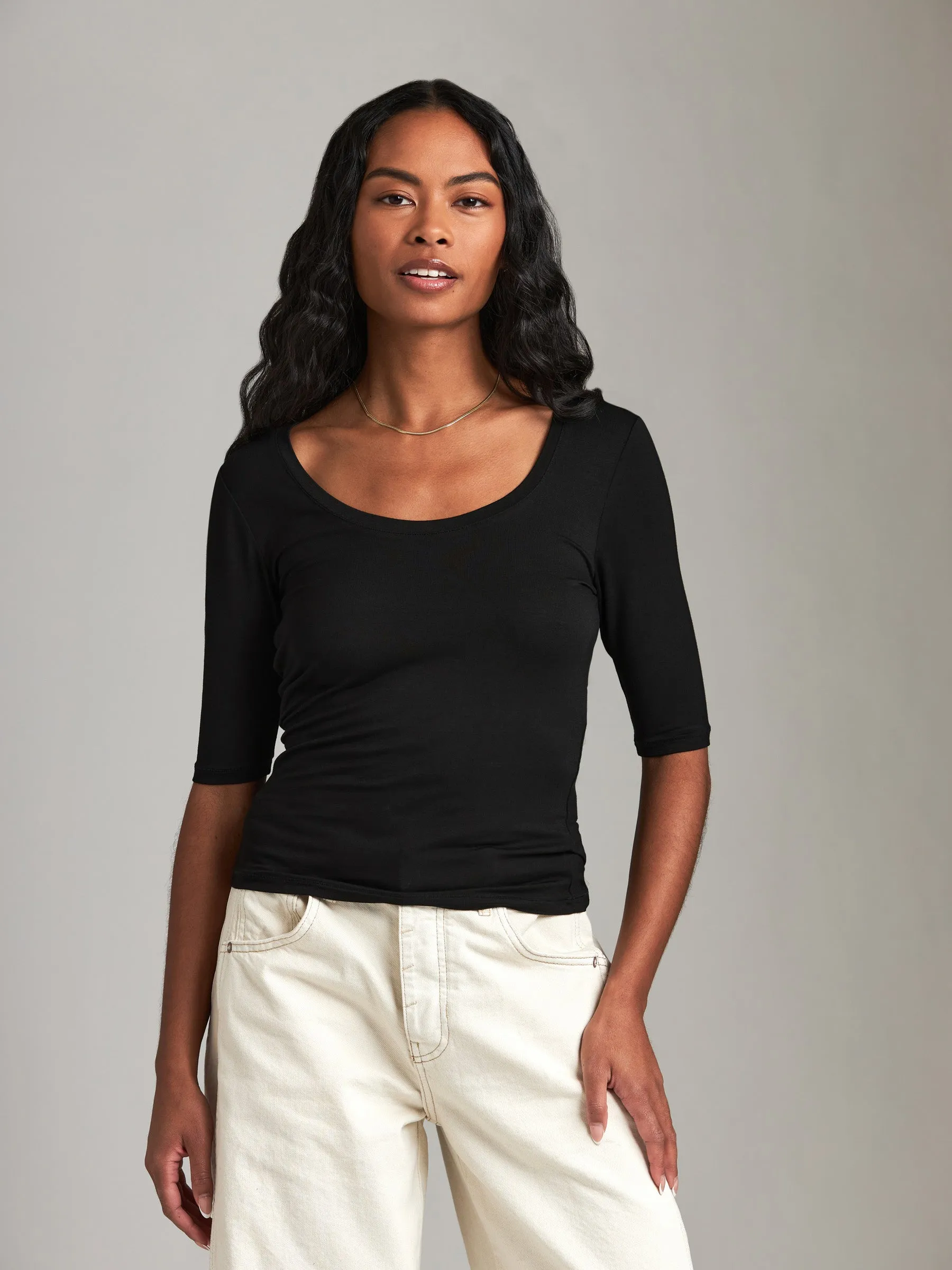 Modal Sherwood Scoop Neck Top sold by Plenty