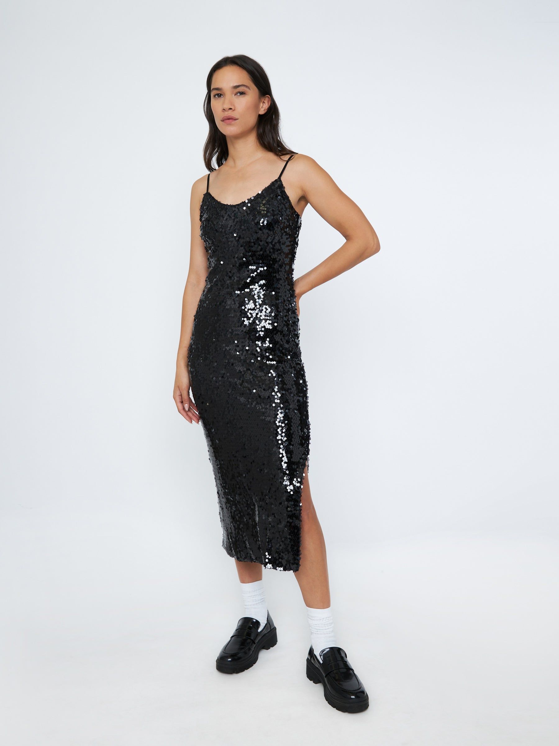 Charlie Sequin Slip Dress sold by Plenty