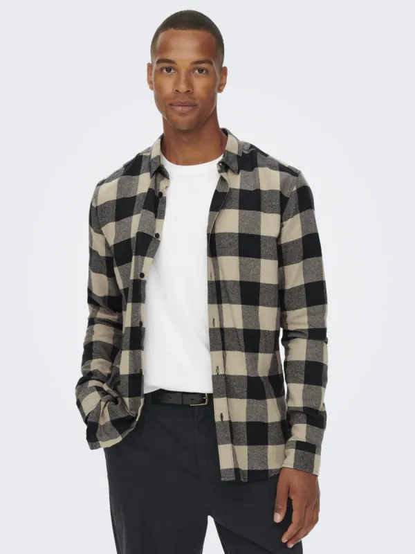 Gudmund Long Sleeve Checked Shirt sold by Plenty