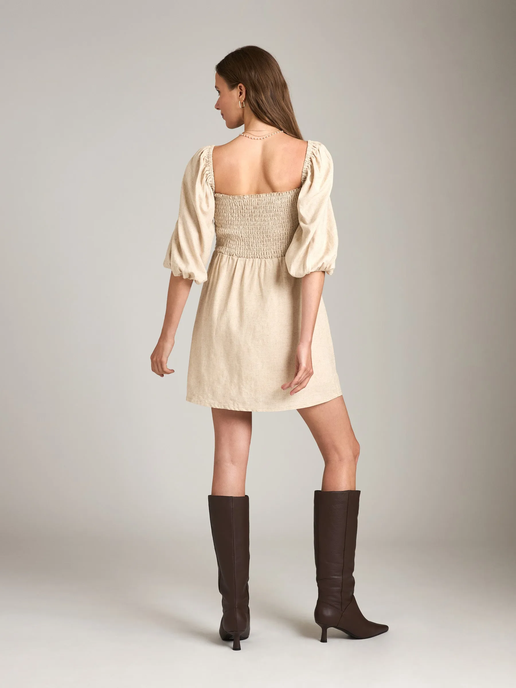 Puff Sleeved Smock Dress sold by Plenty product image thumbnail 3
