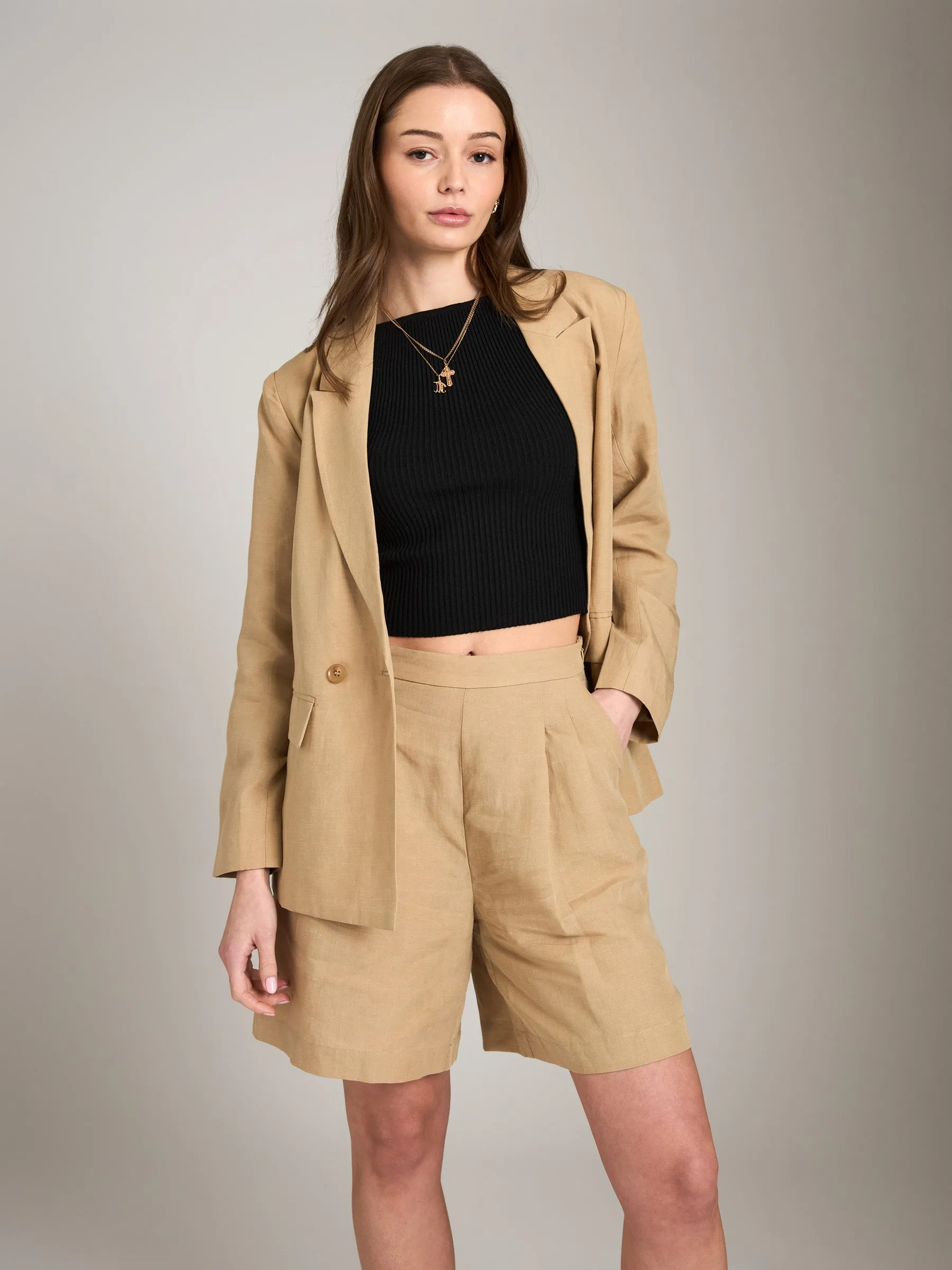 Linen Ardea Oversized Blazer sold by Plenty