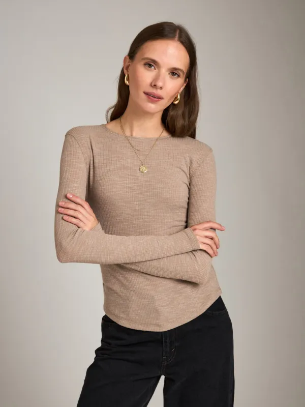 Bryony Crewneck Long Sleeve Top sold by Plenty