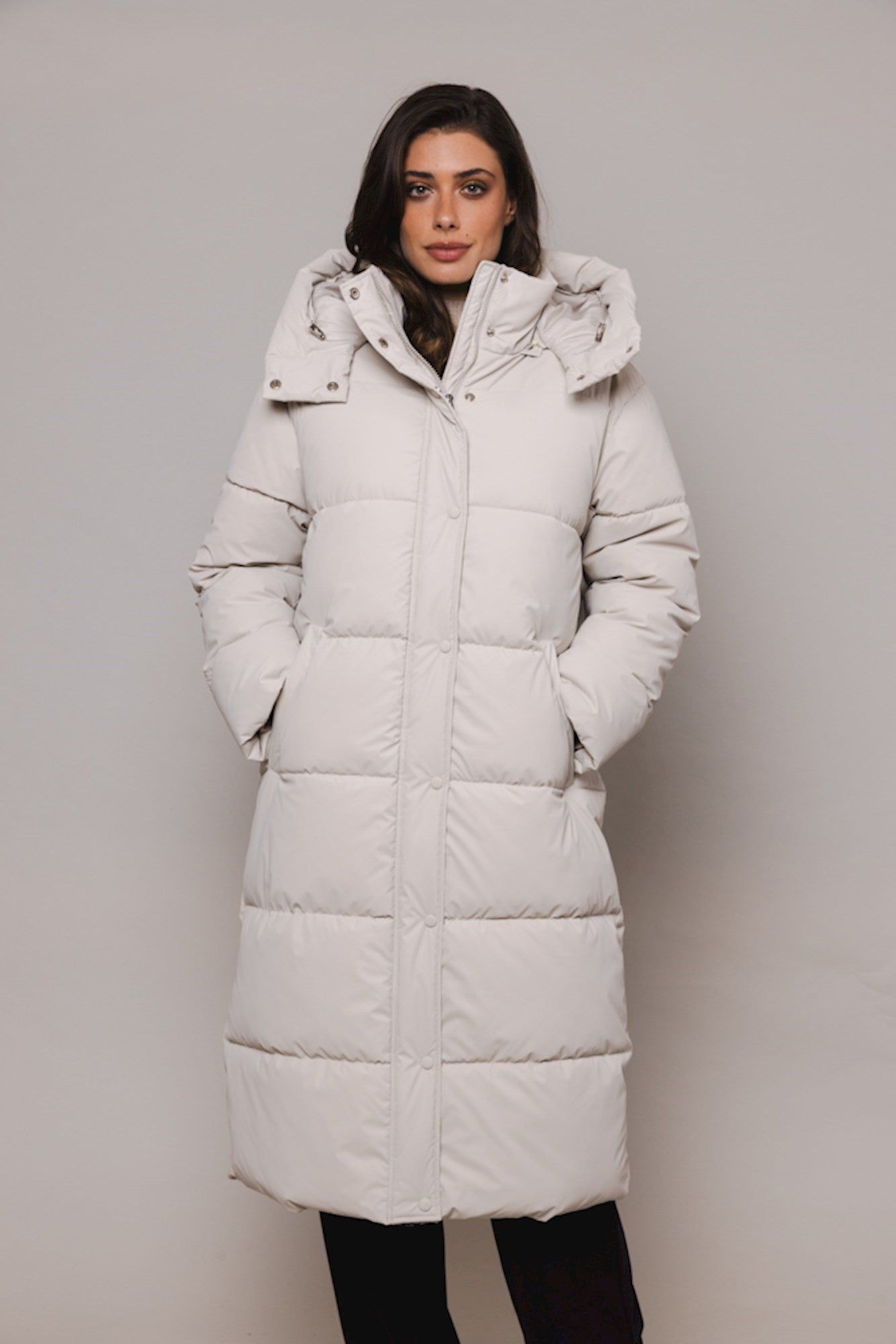 Jiry Long Puffer W/ Snaps sold by Plenty