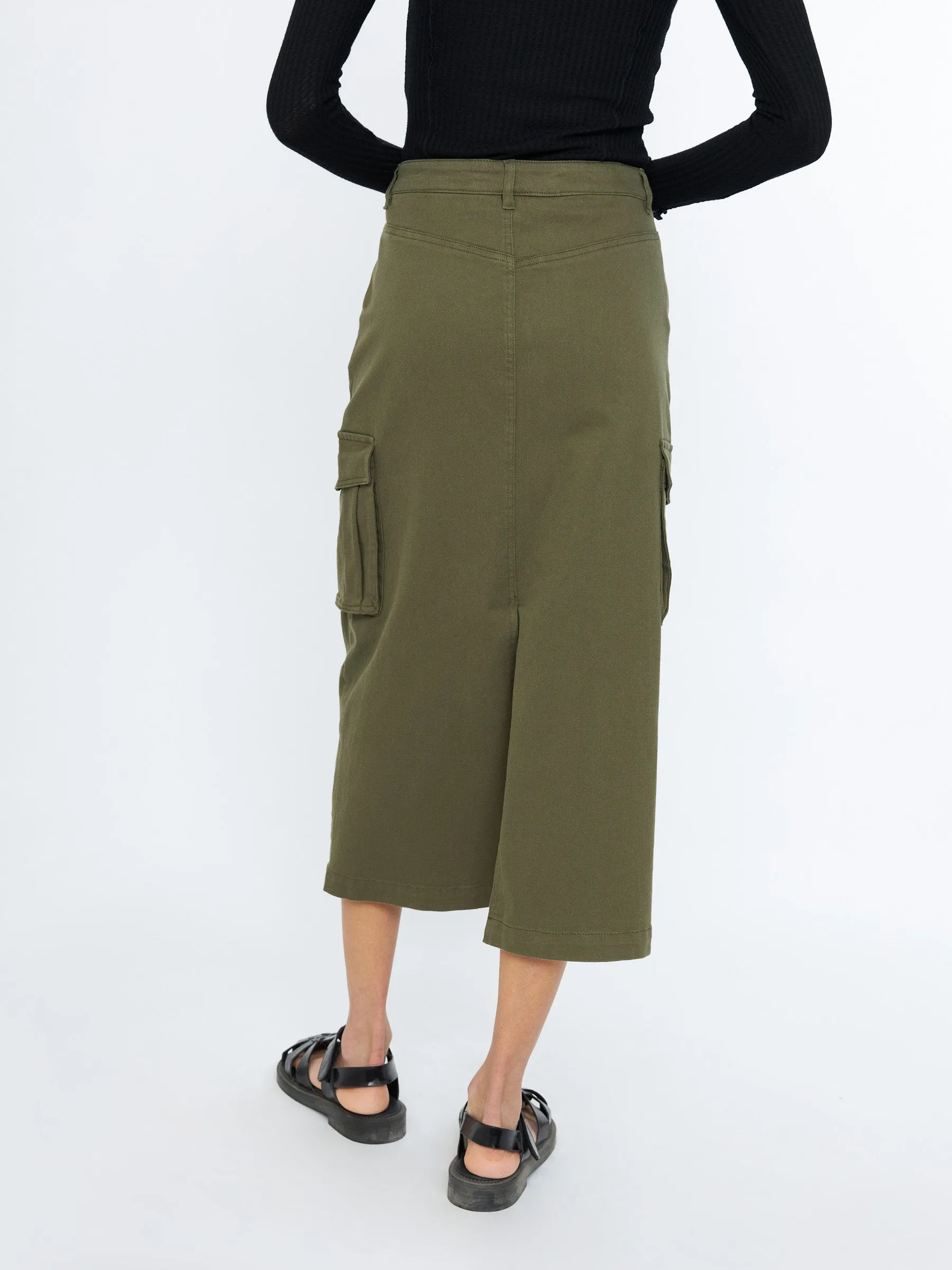 Marion Cargo Maxi Skirt - Kelp sold by Plenty product image thumbnail 4