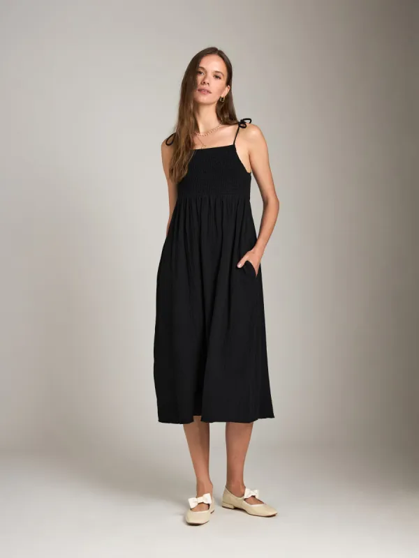 Gauze Tied Shoulder Dress sold by Plenty
