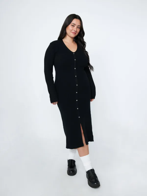 Lya Button Sweater Dress sold by Plenty
