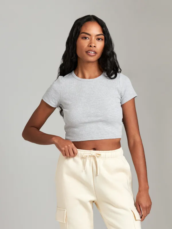 Rib Zuri Baby Tee sold by Plenty