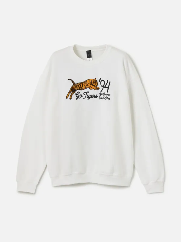 Tiger '94 Embroidered Sweatshirt sold by Plenty