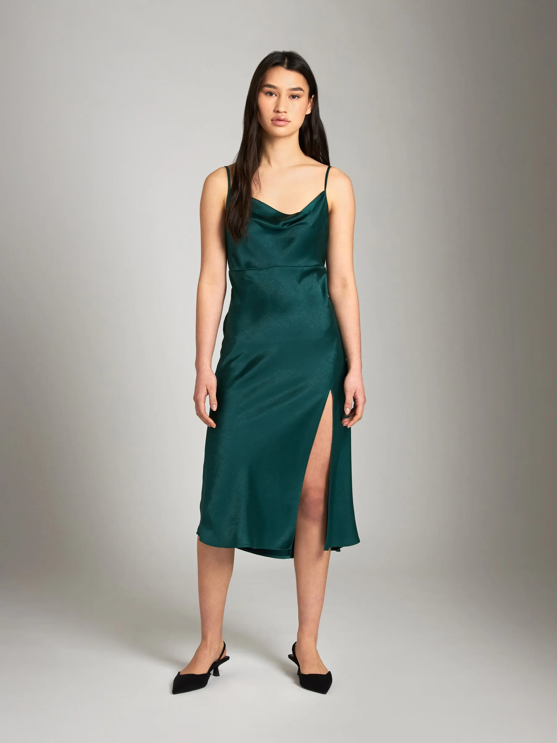 Satin Tazia Cowl Dress sold by Plenty product image thumbnail 4