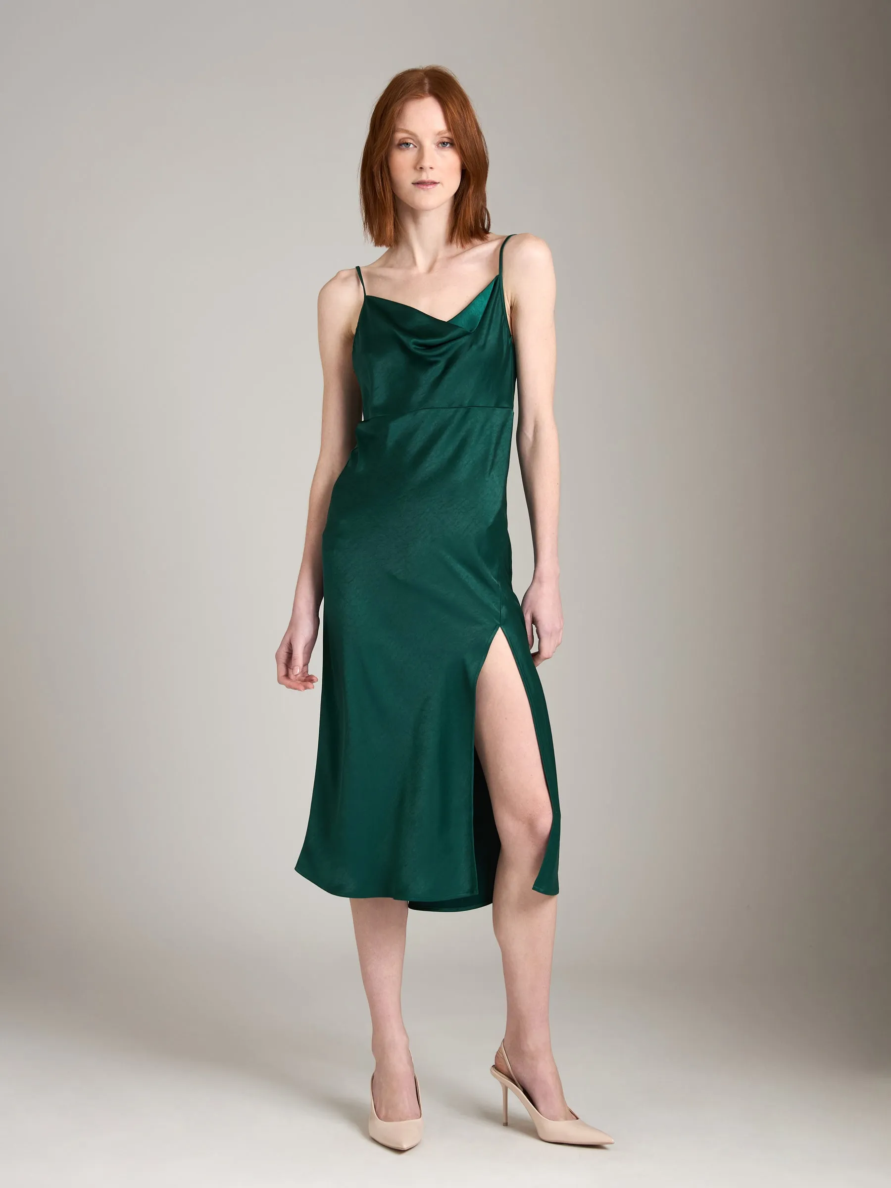 Satin Tazia Cowl Dress sold by Plenty product image thumbnail 3