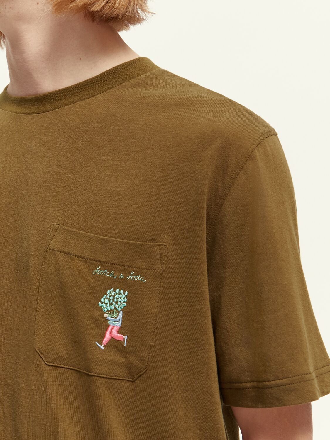 Embroidered Chest Pocket T-Shirt sold by Plenty product image thumbnail 2