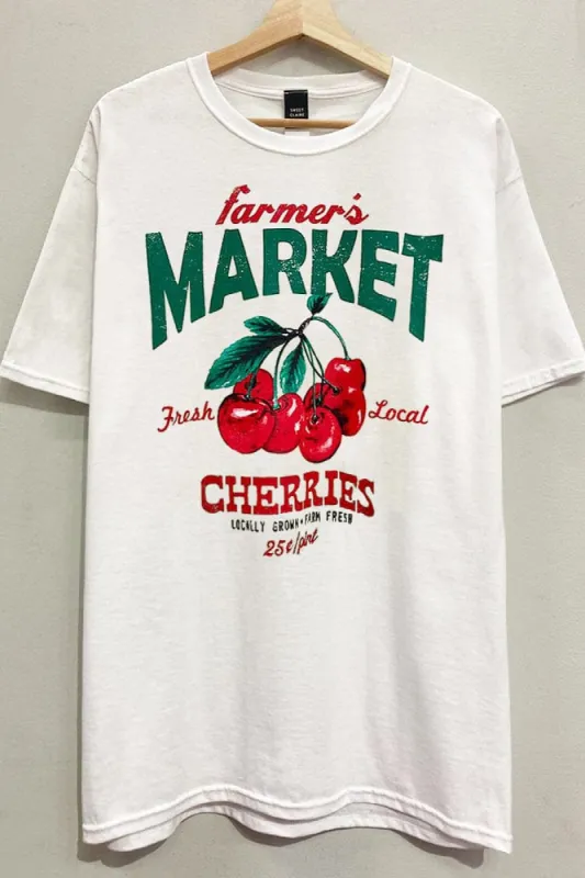 Farmers Market Cherries Tee sold by Plenty