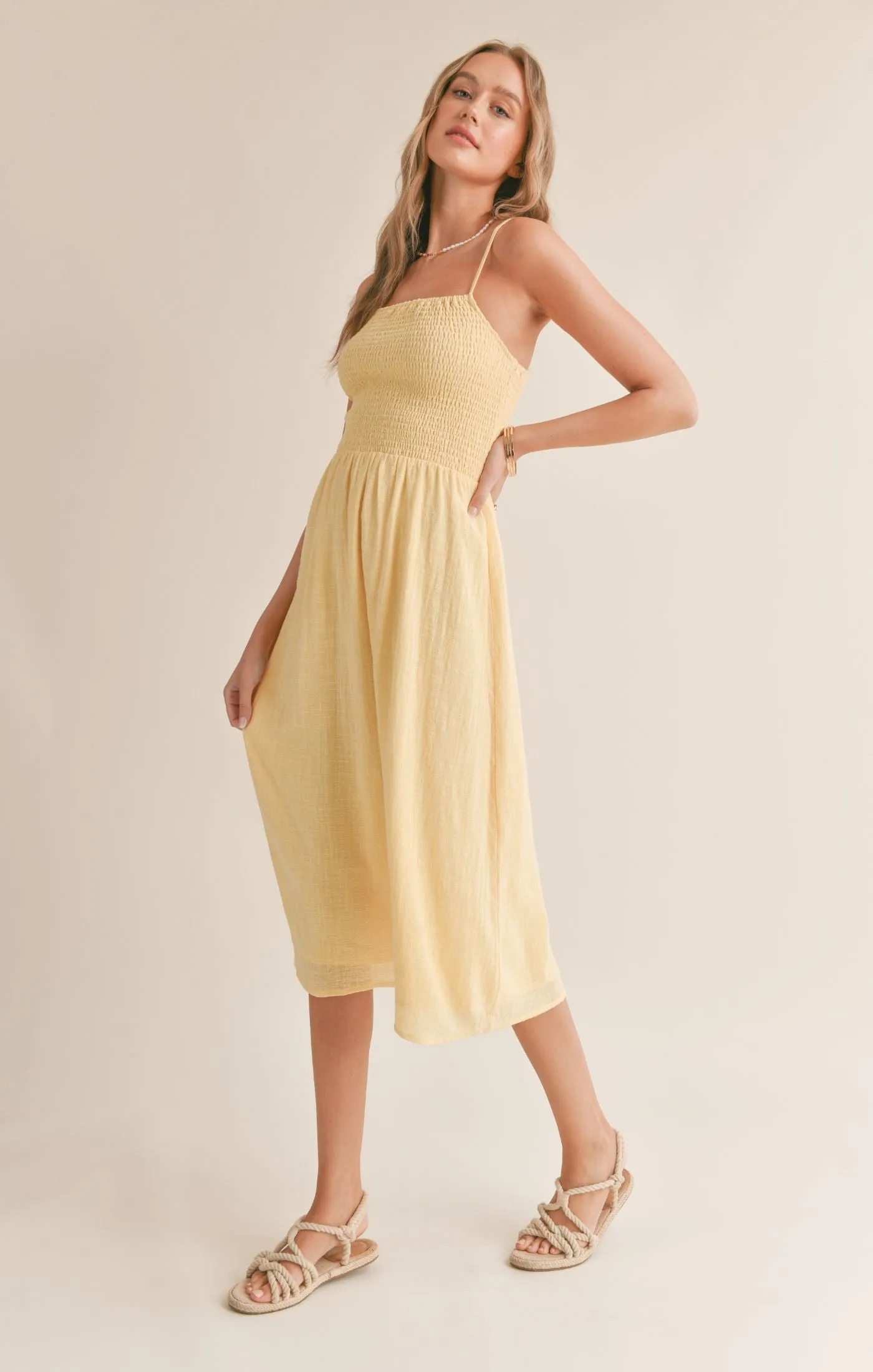 Bird Song Smocked Midi Dress sold by Plenty product image thumbnail 3