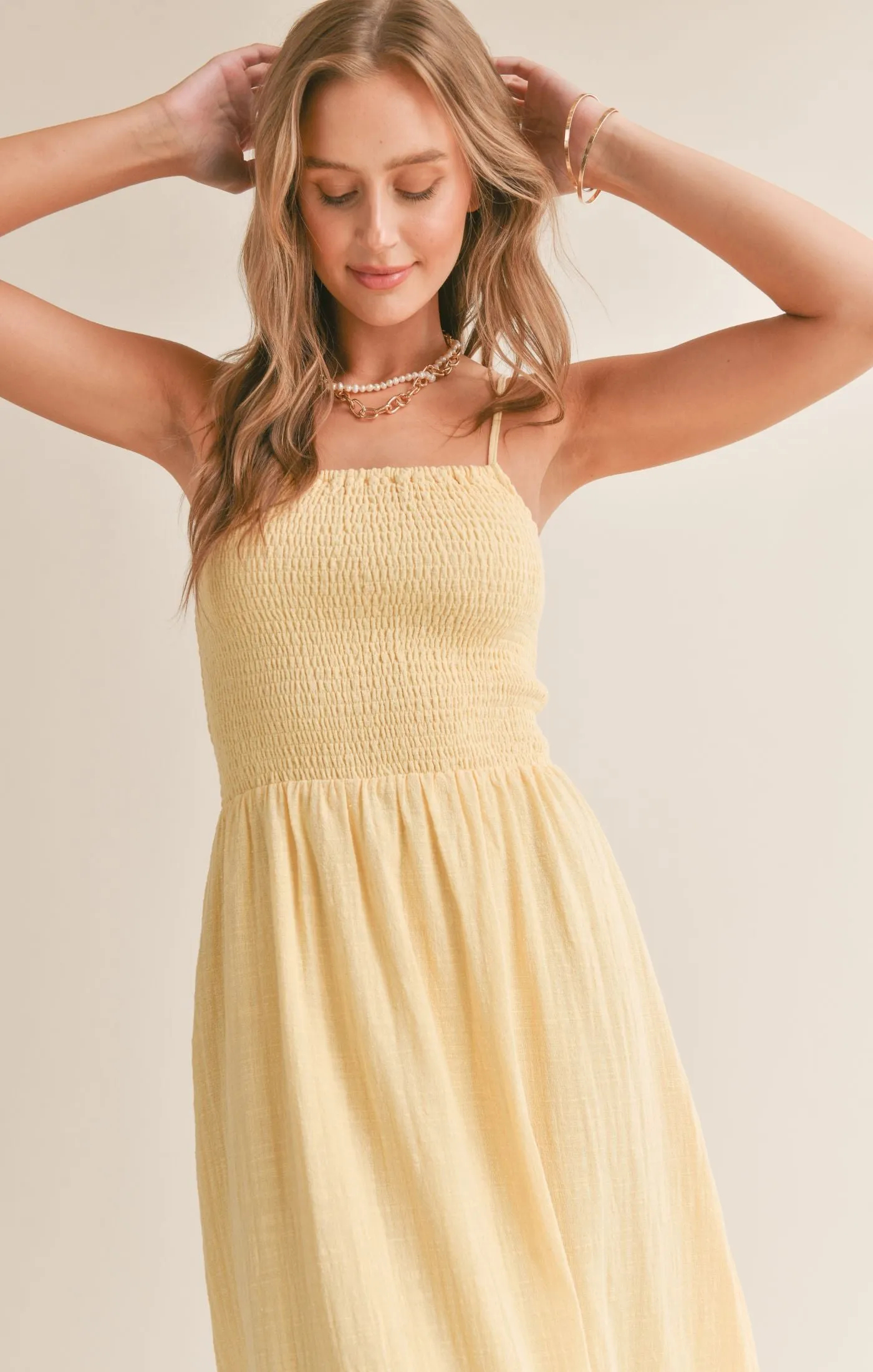 Bird Song Smocked Midi Dress sold by Plenty product image thumbnail 5