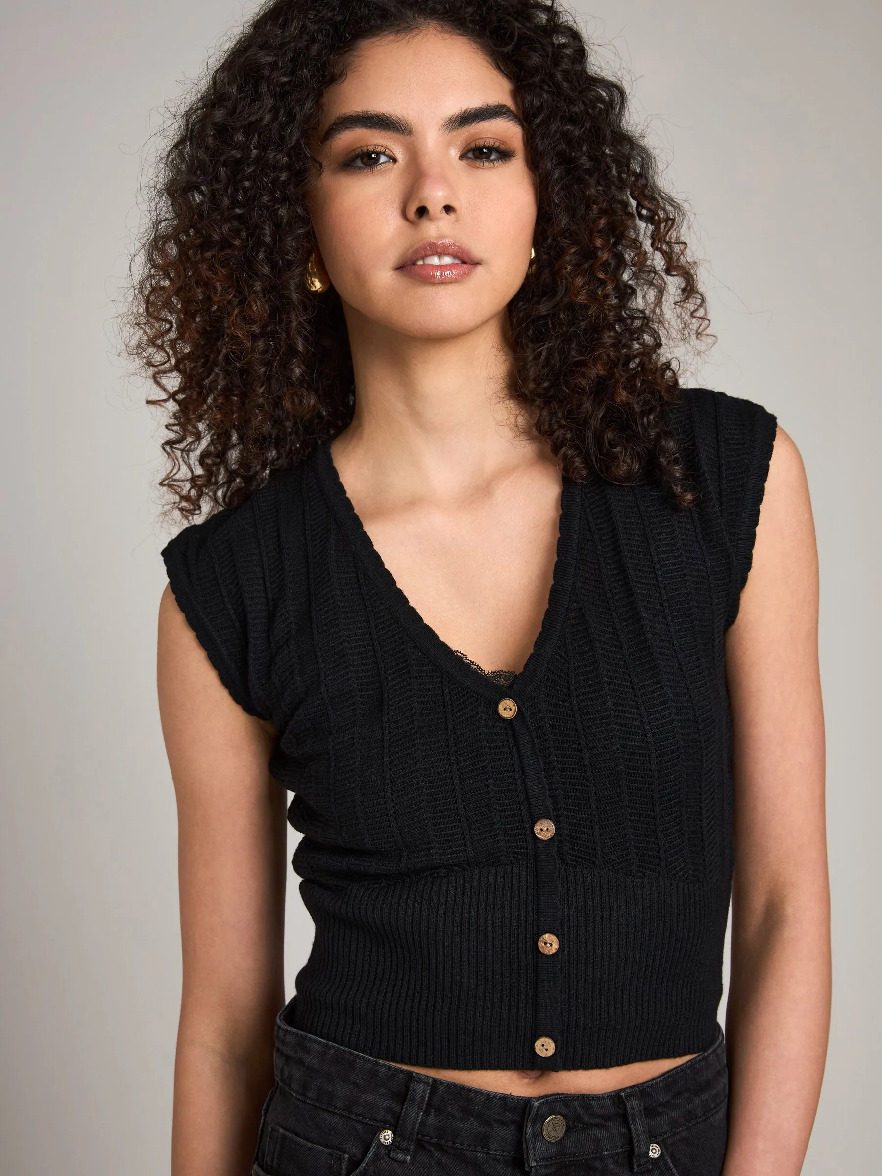 Herringstitch Saturnia Vest sold by Plenty