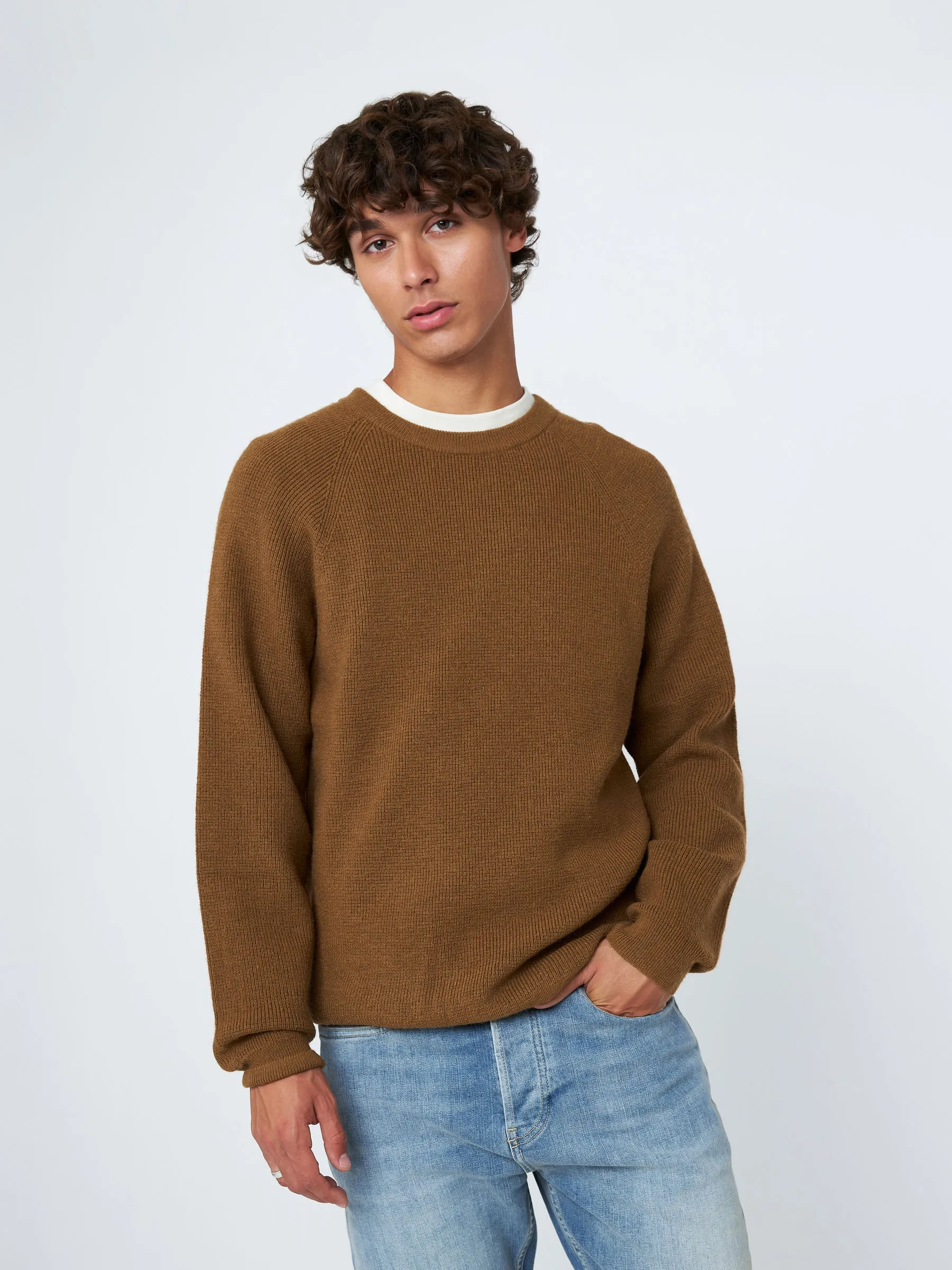 Honeycomb Knit Crewneck Pullover sold by Plenty