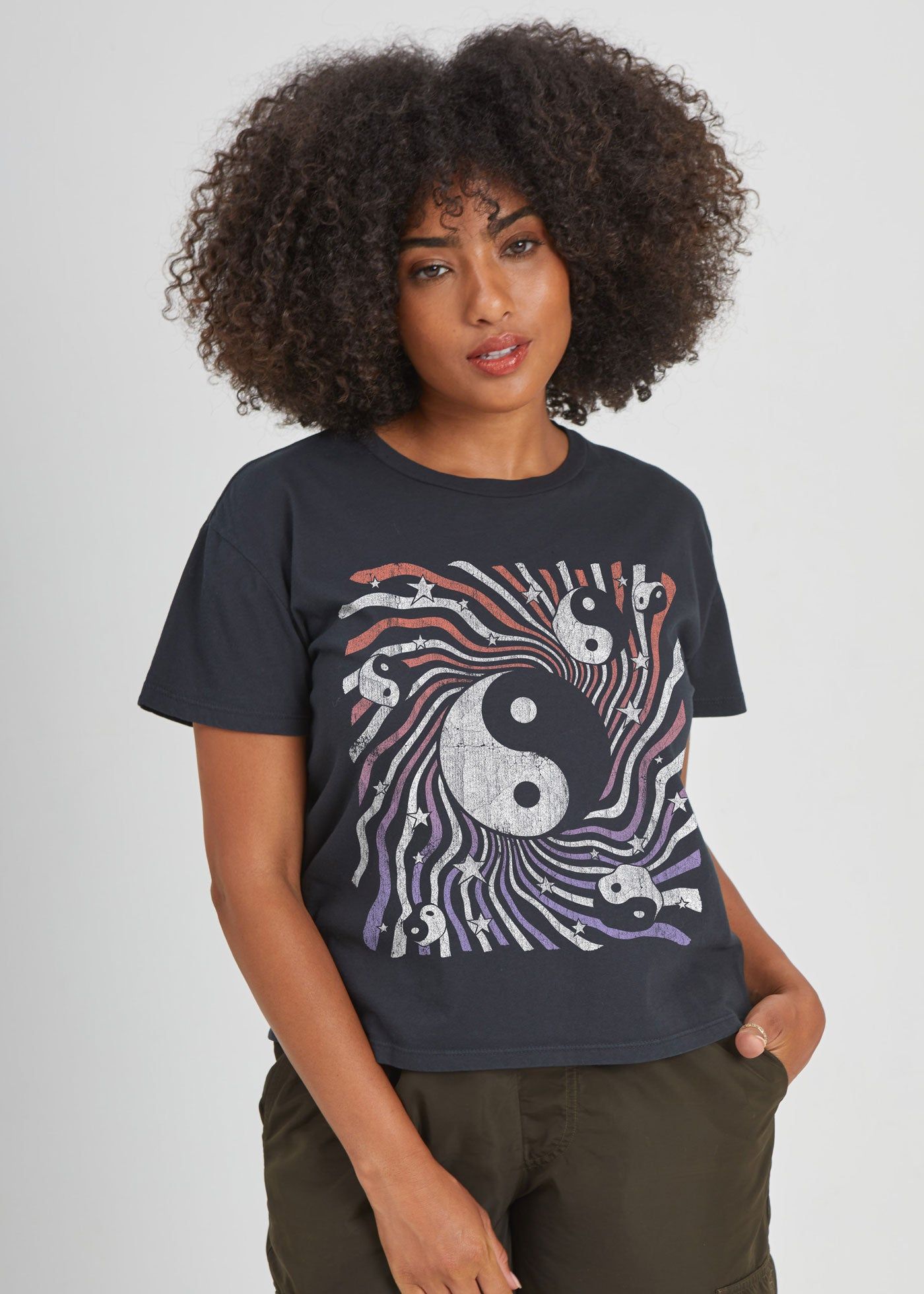 Yin Yang Psychedelic GF Tee sold by Plenty