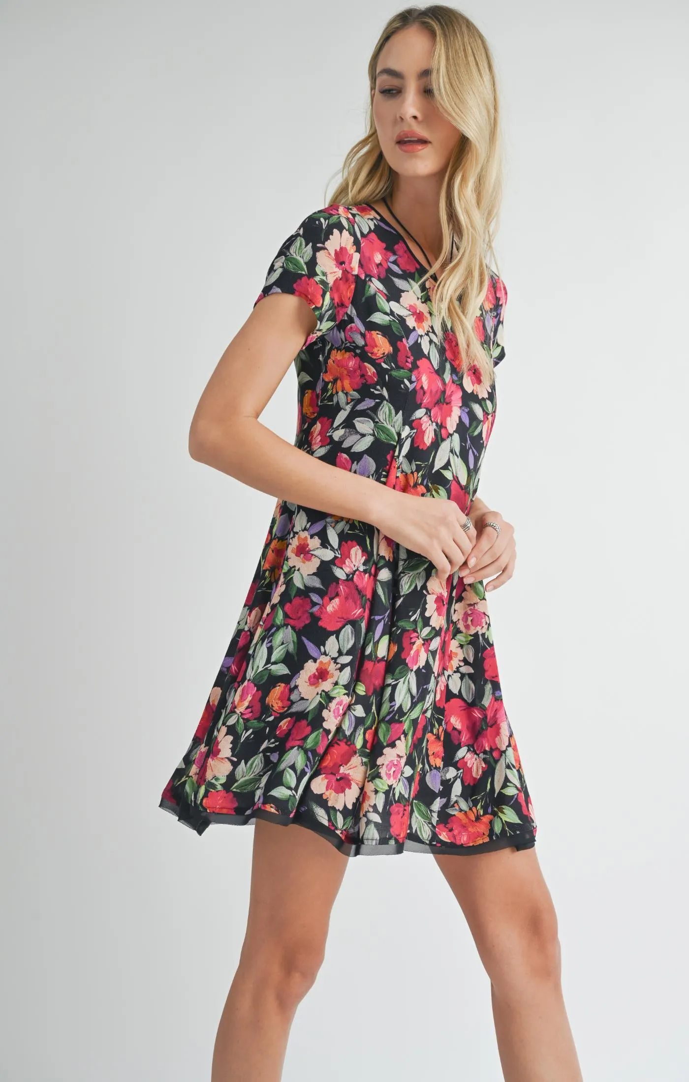 A Night In Mini Floral Dress sold by Plenty product image thumbnail 3