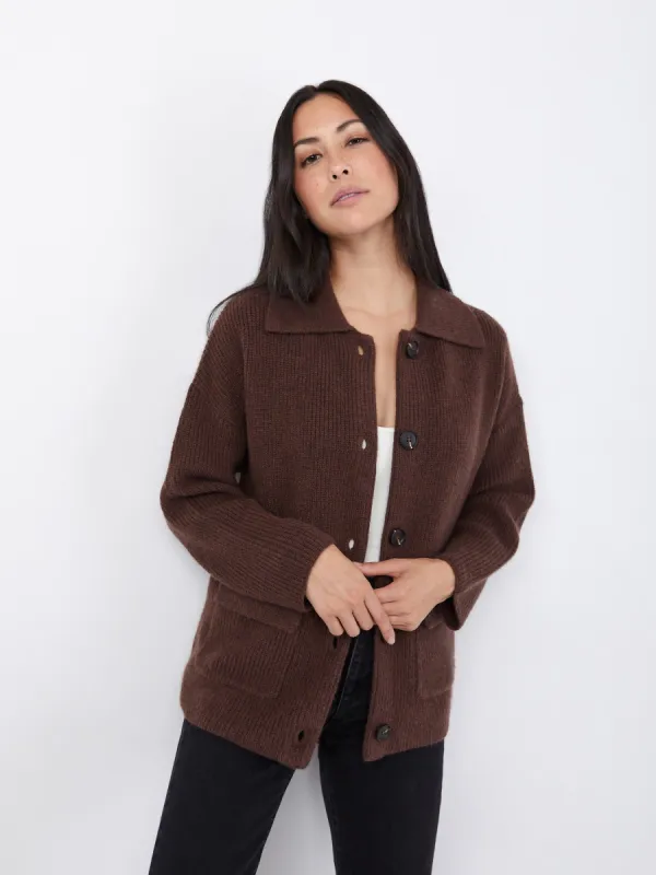 Lou Knit Shacket sold by Plenty