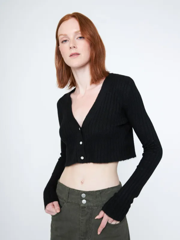 Long Sleeve Crop Cardi sold by Plenty