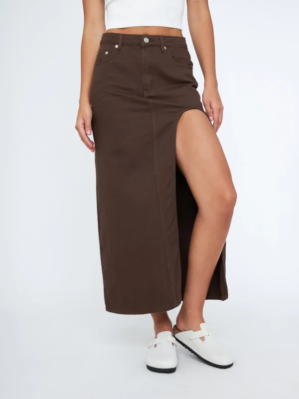 Side Slit Maxi Skirt sold by Plenty