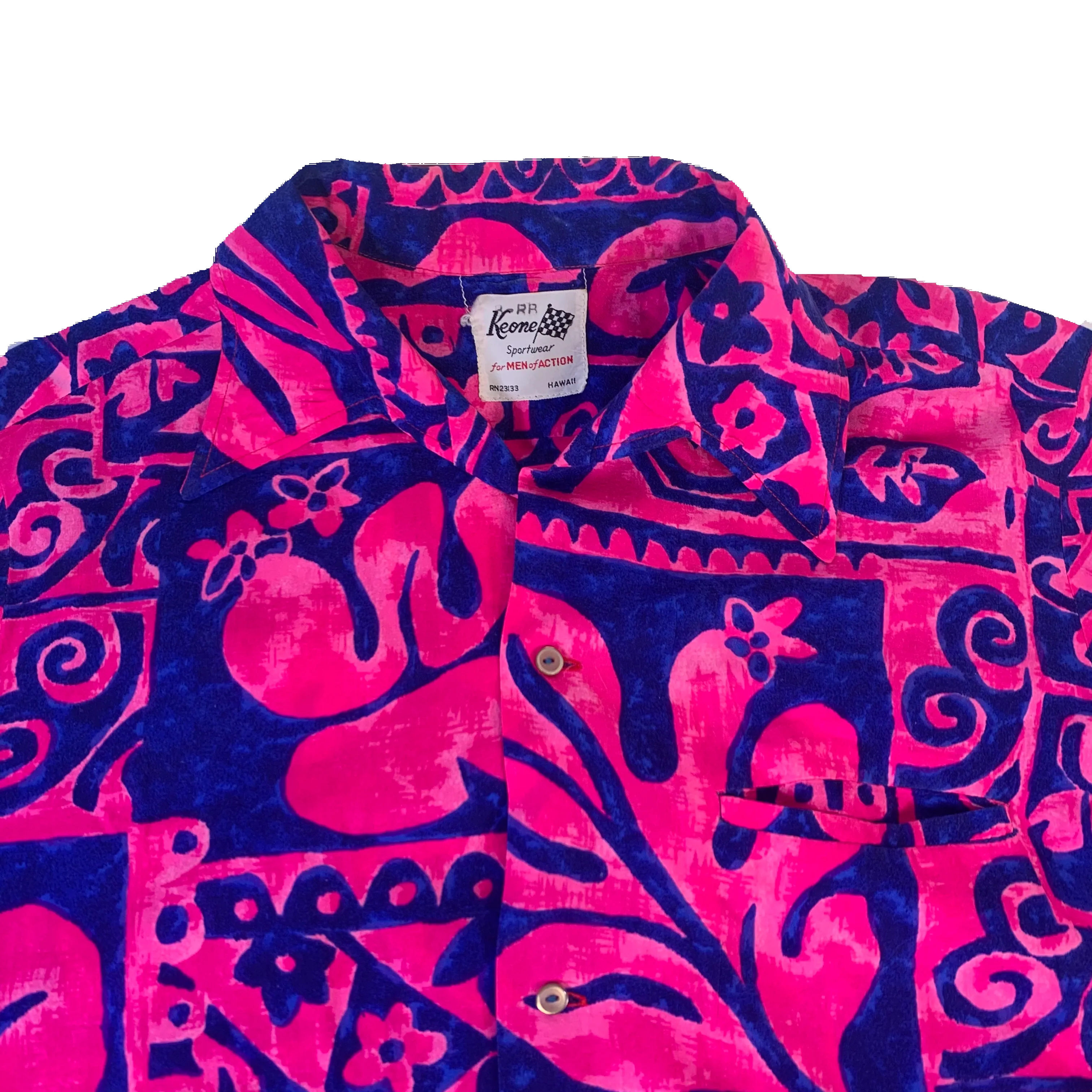 Vintage Keone Sportswear "Open Collar" Hawaii Long Sleeve Shirt sold by Joint Custody product image thumbnail 2