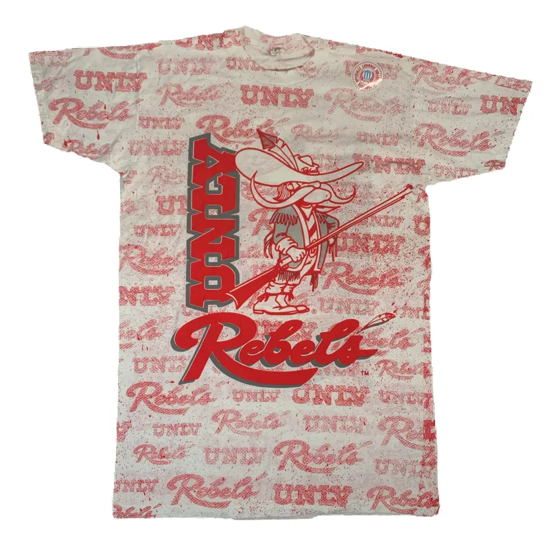 Vintage UNLV “Rebels” All Over Print T-Shirt made by Joint Custody