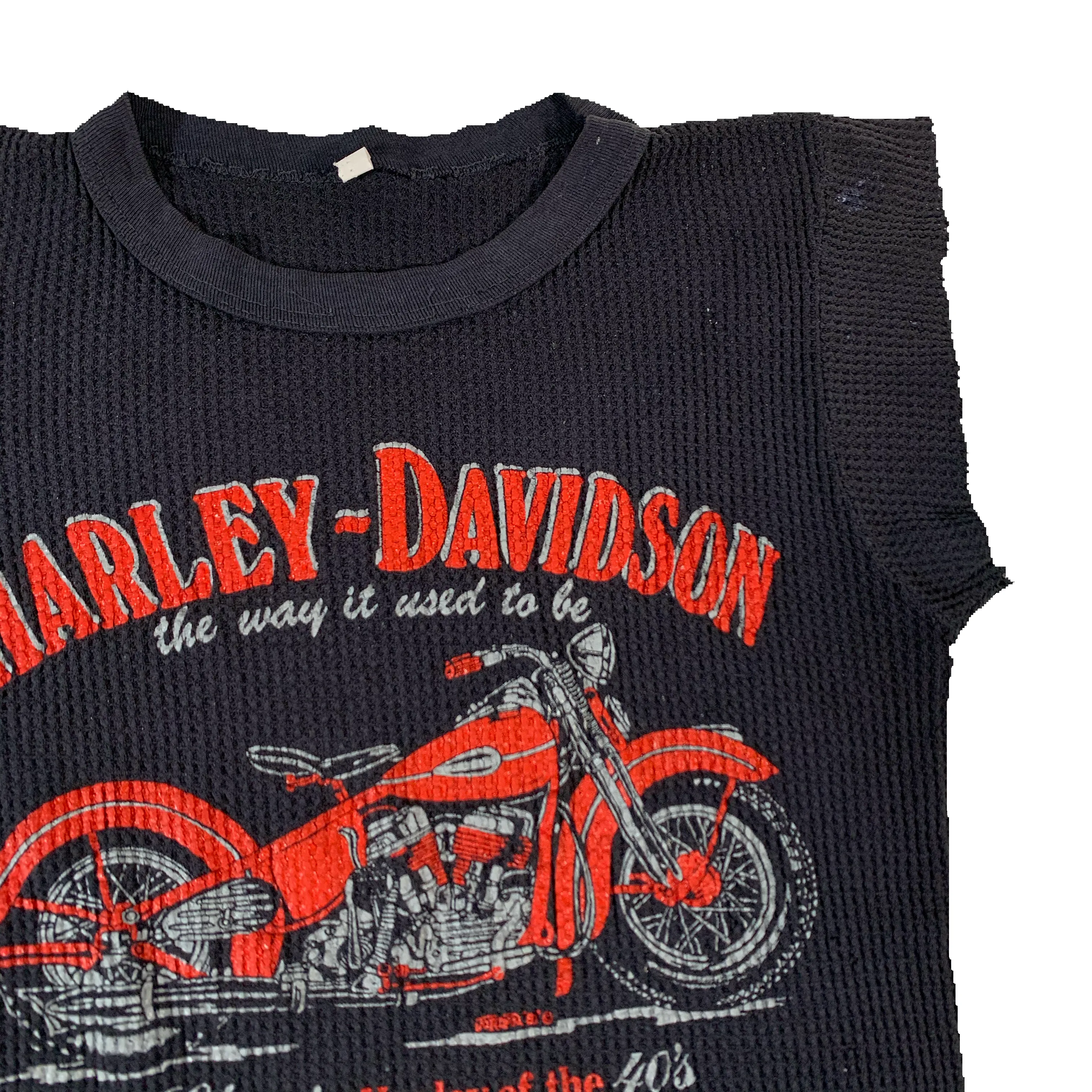 Vintage Harley-Davidson “The Way It Used To Be” Thermal Shirt sold by Joint Custody product image thumbnail 3