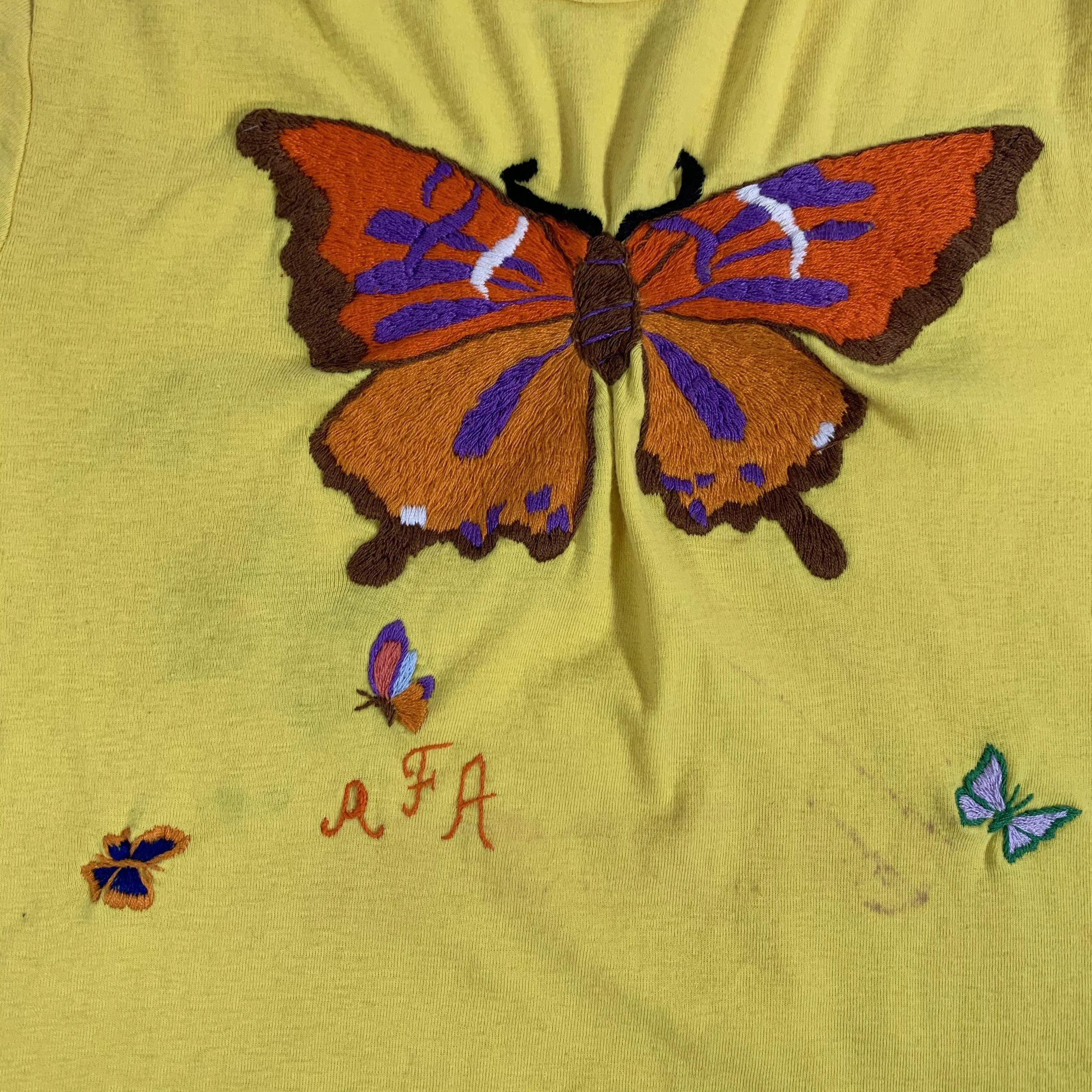 Vintage Amiral “Embroidered Butterfly” Shirt sold by Joint Custody product image thumbnail 3