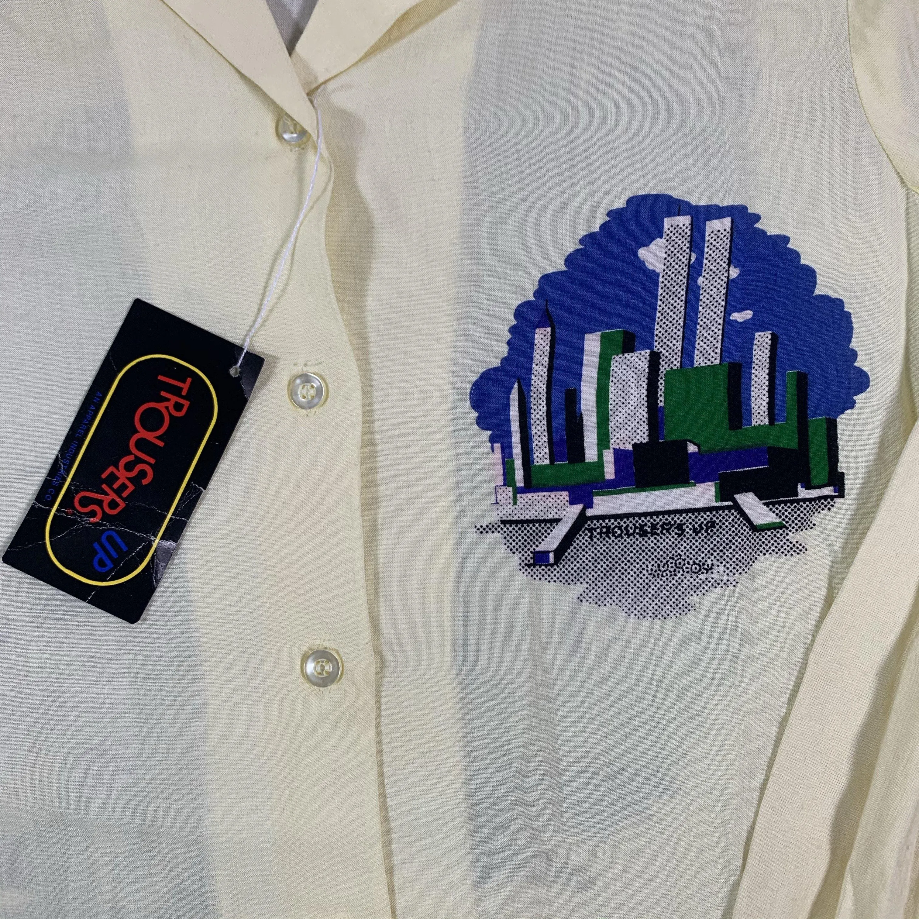 Vintage Trousers Up “Bridge” Open Collar Rayon Shirt sold by Joint Custody product image thumbnail 4