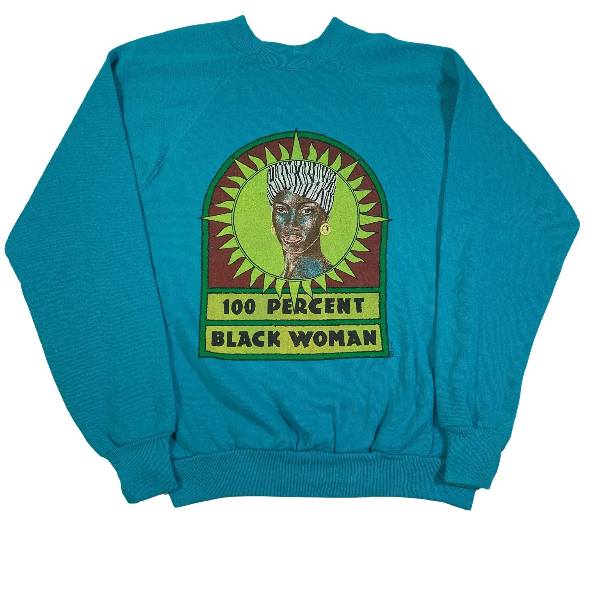 Vintage 100 Percent "Black Woman" Crewneck Sweatshirt sold by Joint Custody