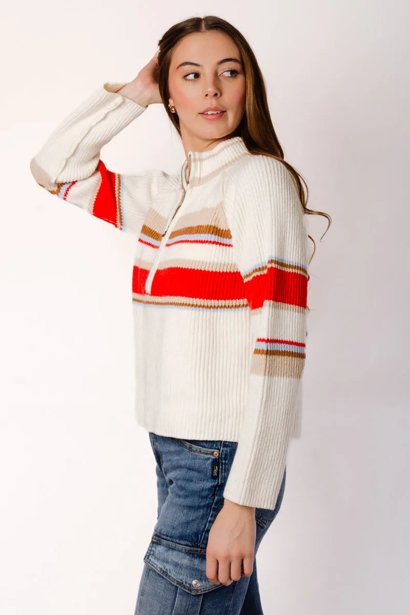 Half Zip Striped Sweater sold by Below the Belt product image thumbnail 3
