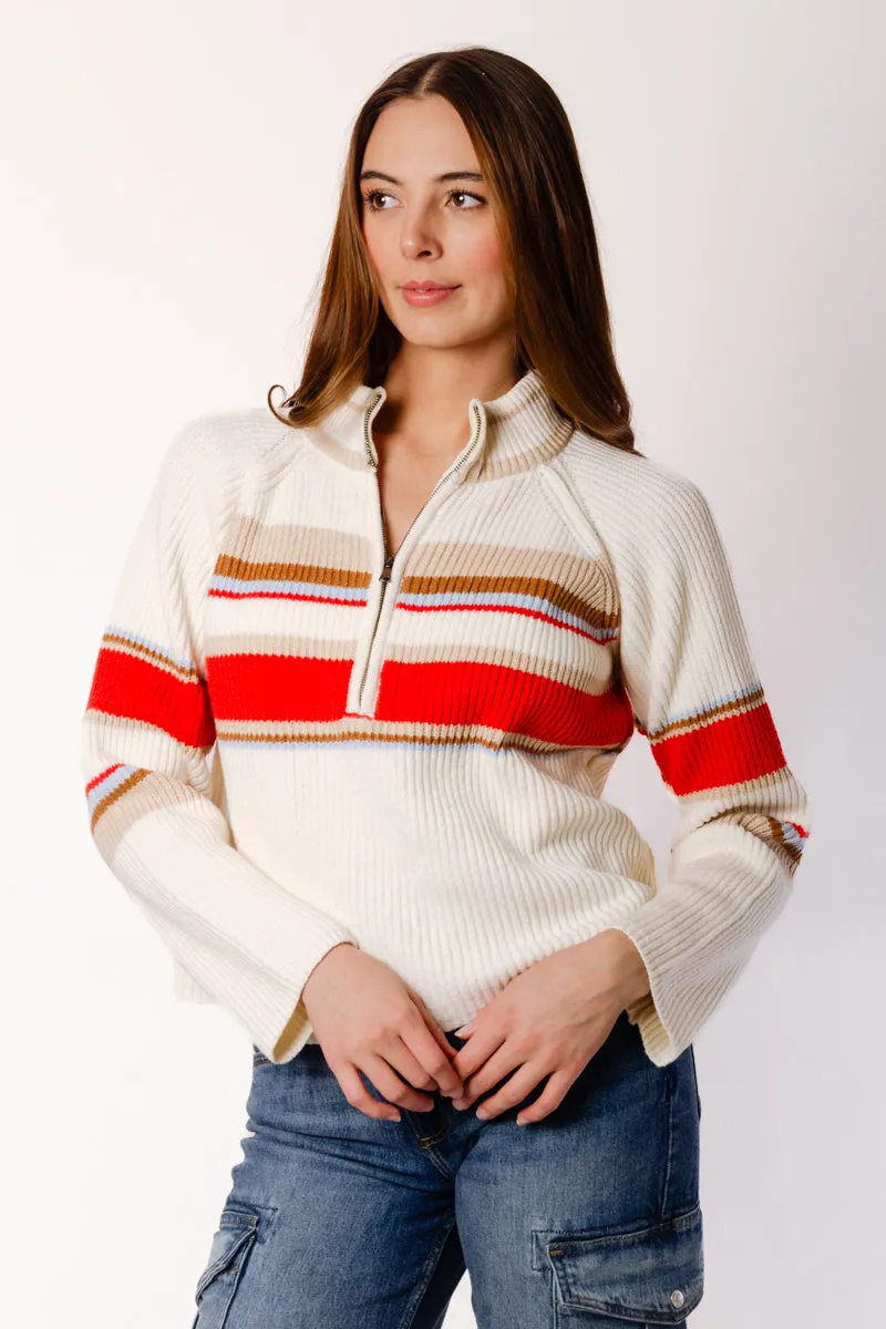 Half Zip Striped Sweater sold by Below the Belt product image thumbnail 2