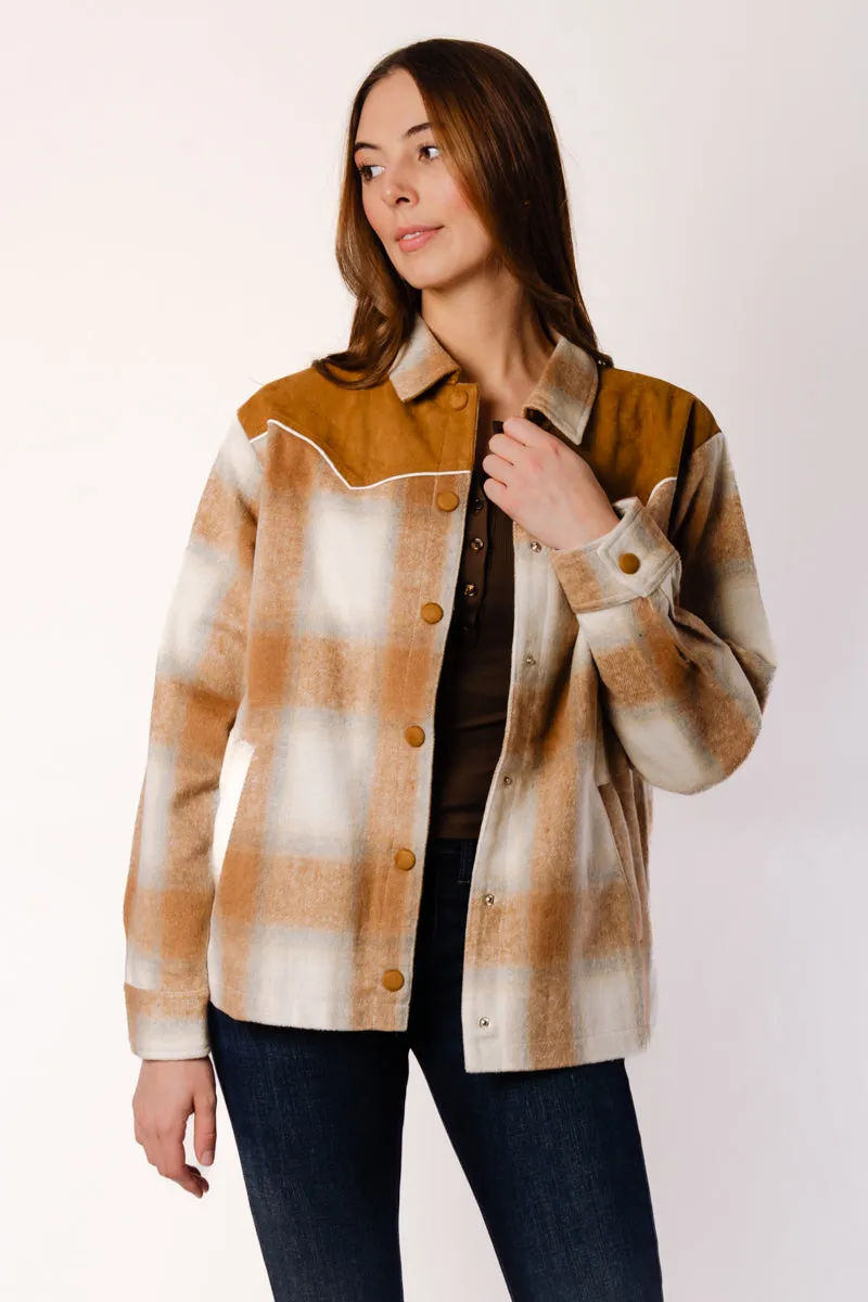 Western Plaid Shacket sold by Below the Belt
