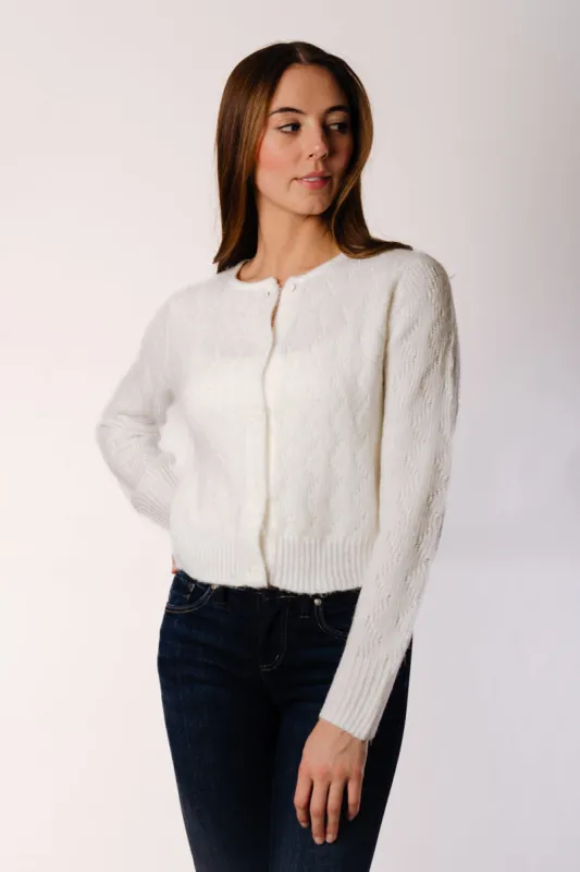 Pointelle Cardigan sold by Below the Belt