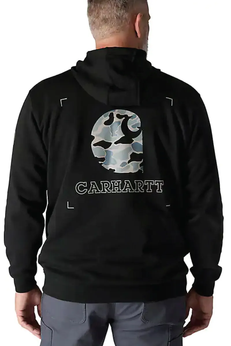 Loose Fit Midweight Camo Graphic Hoodie sold by Below the Belt product image thumbnail 2
